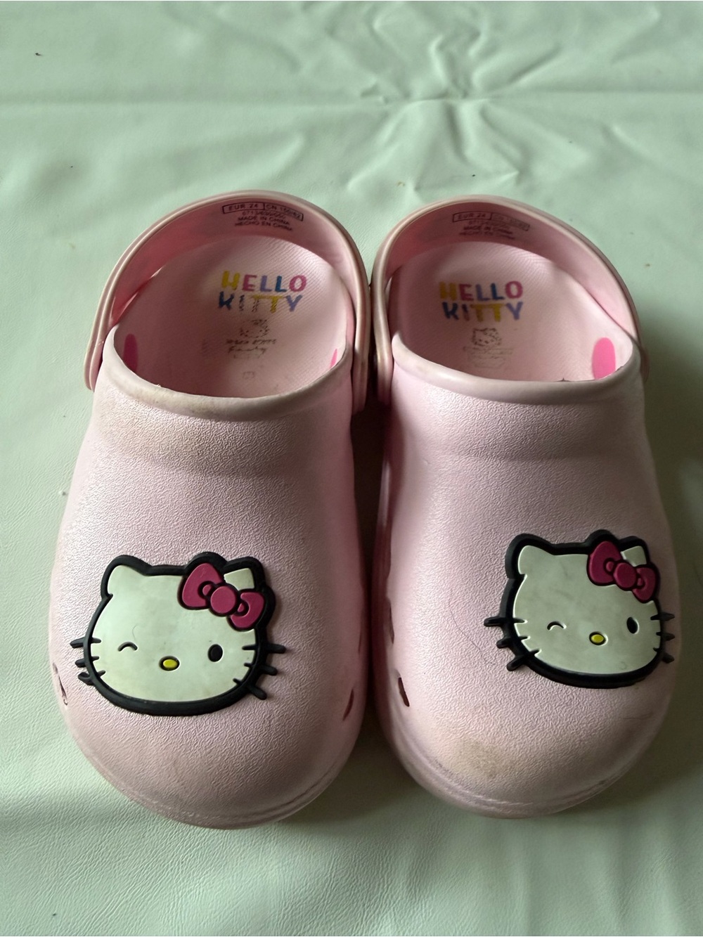 Zara Pink Hello Kitty Kids Slip-On Clogs